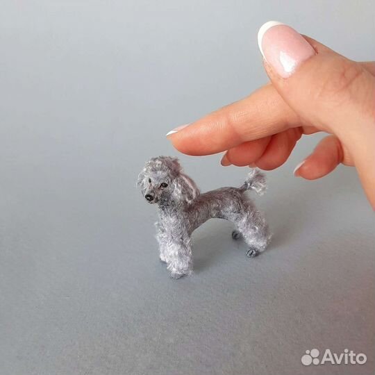 Миниатюрная игрушка пудель, собака ручной работы
