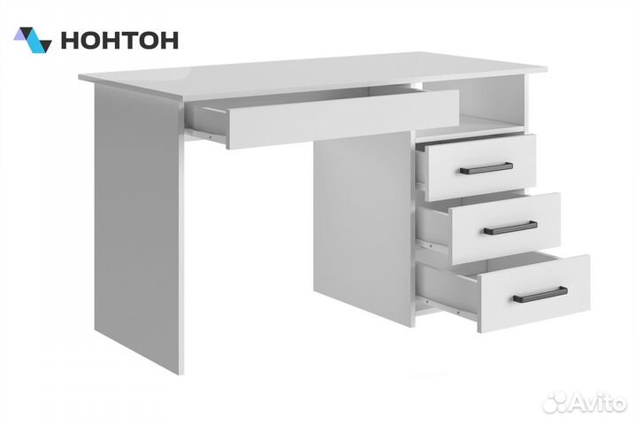 Письменный стол лик-5 сп-3 белый