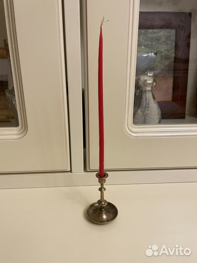 Латунный подсвечник для маленькой свечи