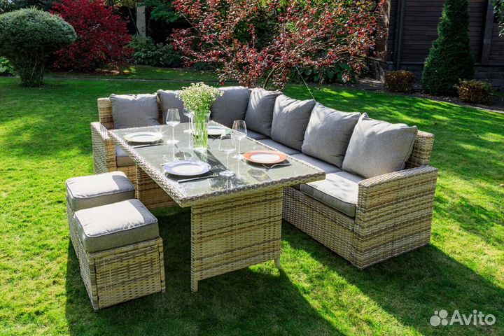 Садовая мебель из ротанга zorro бежевый