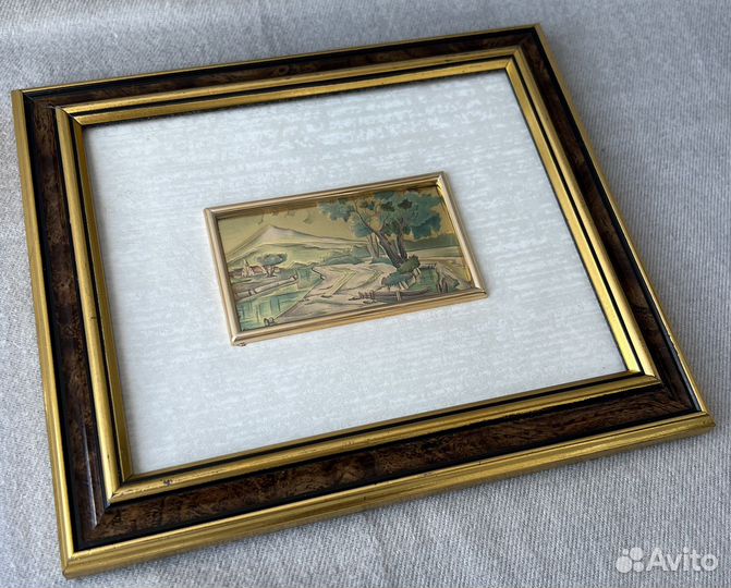 Миниатюра-барельеф на золоте, Италия