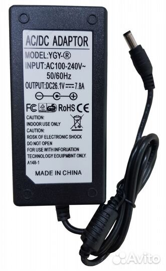 Блок питания для Dyson V6 5.5x2.5 26.1V 7.8A 200W