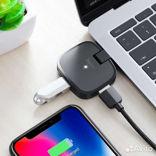 Хаб Hoco HB11 Type-C на 3 USB2.0