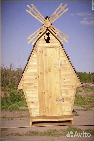 Дачный туалет с декором и установкой GHC