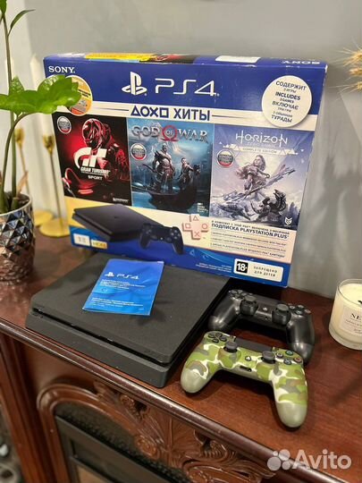 Ps4 slim 1 tb + 400 игр
