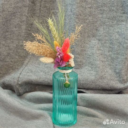 Открытка с сухоцветами / мини букет