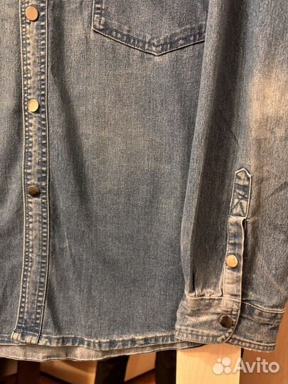 Мужская джинова рубашка 56-58 2YK рэп винтаж