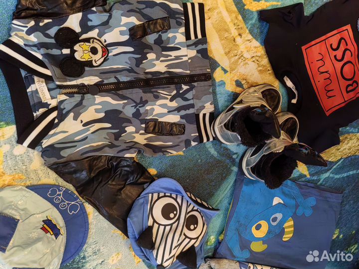 На малыша с 6 мес пакетом 18штук и обувь