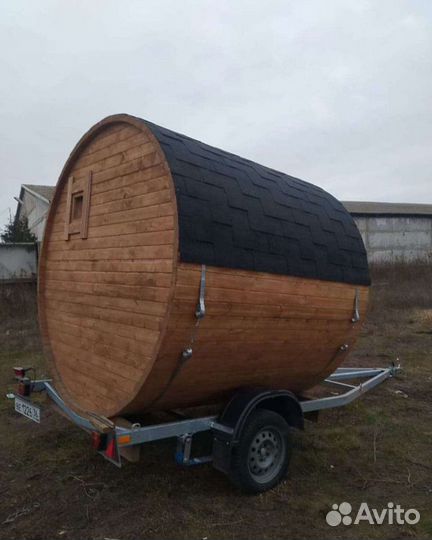 Баня бочка на колесах аренда
