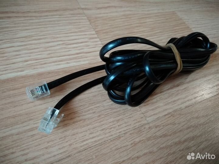 Кабель телефонный с разъёмами RJ-12