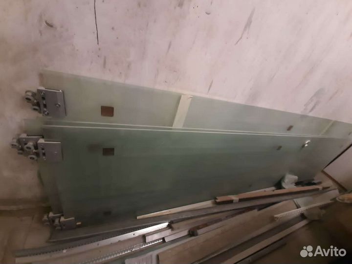 Стеклянные двери межкомнатные раздвижные бу