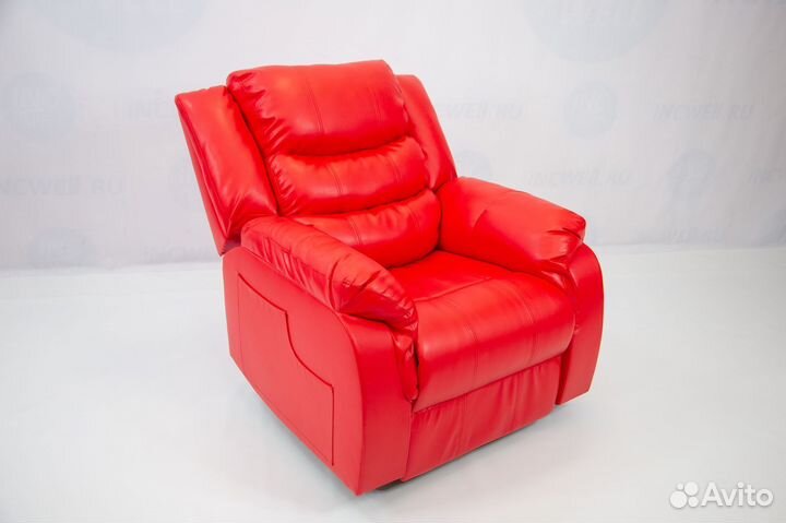 Кресло реклайнер в красном цвете