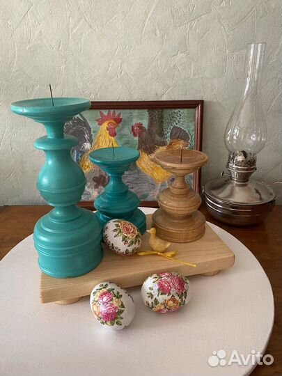 Подсвечник деревянный