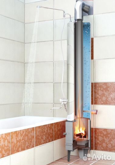 Колонка водогрейная ермак квлн-90 (Ч) (смеситель с