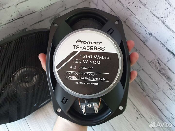 Автоколонки блины овалы Pioneer 1200w