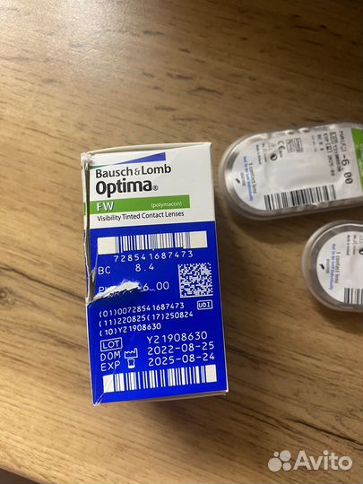 Линзы контактные optima