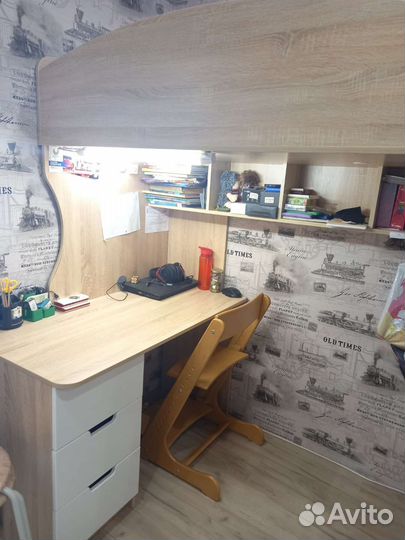 Кровать чердак Сэнди кр-111 с матрасом