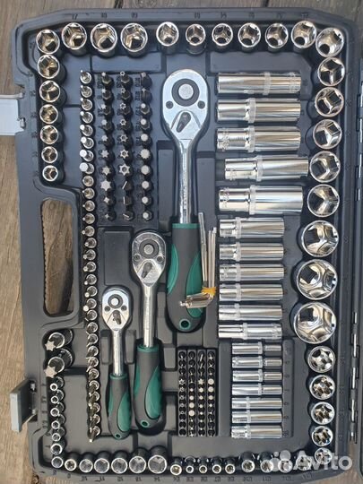 Набор инструментов головки ключи 216 придметов