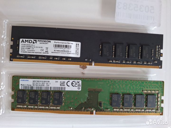 Озу DDR4 2x8GB Samsung & AMD