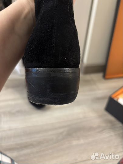 Зимние женские сапоги 38 натуральная замша