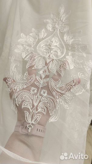 Готовый тюль с двойным карнизом