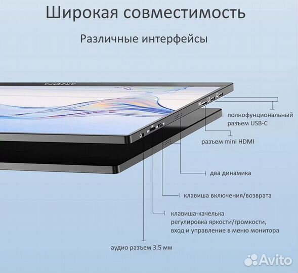Портативный монитор arzopa 15.6 S1