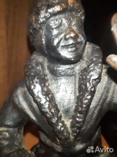 Чугунная статуэтка Емеля СССР