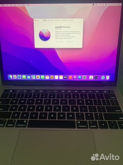 MacBook Pro retina 13 2019 16/256gb