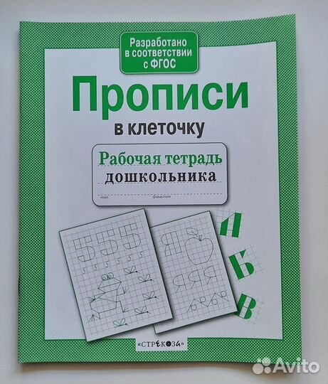 Рабочая тетрадь дошкольника, прописи, игры