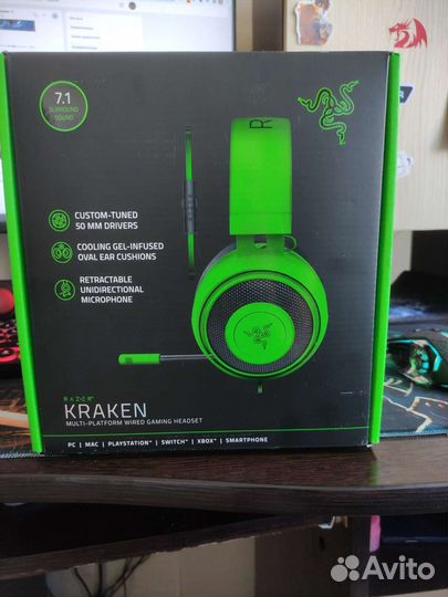 Наушники игровые с микрофоном Razer kraken