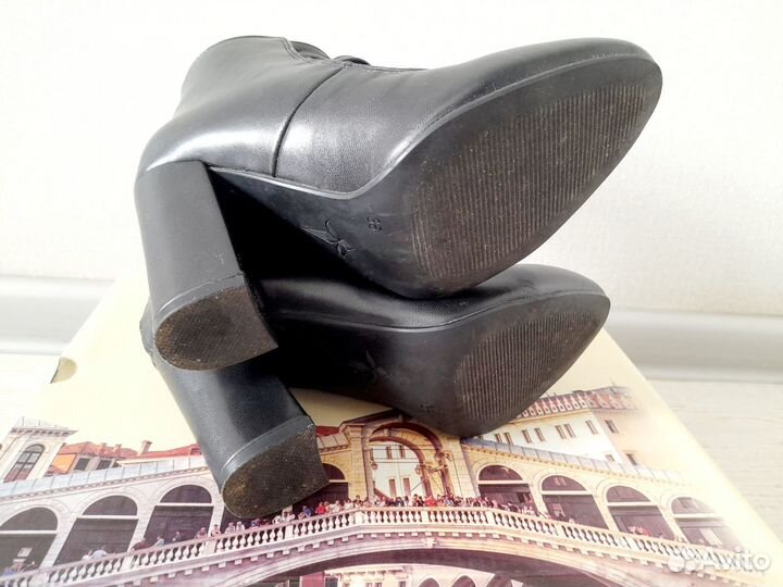 Туфли открытые черные, размер 35