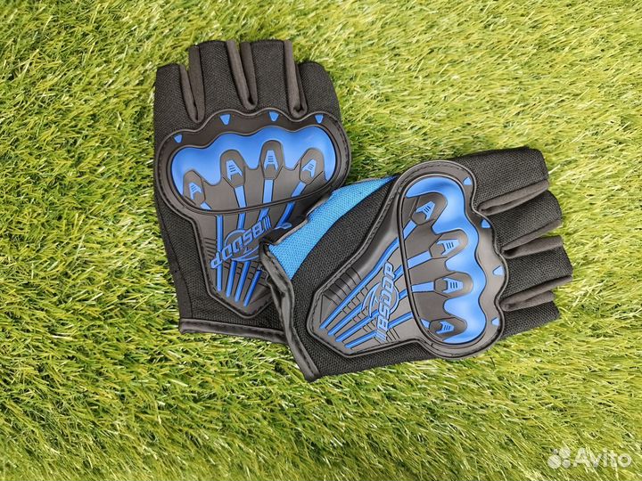 Мотоперчатки защитные, летние, без пальцев