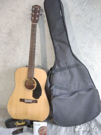 Акустическая гитара Fender CD-60S NAT массив ели