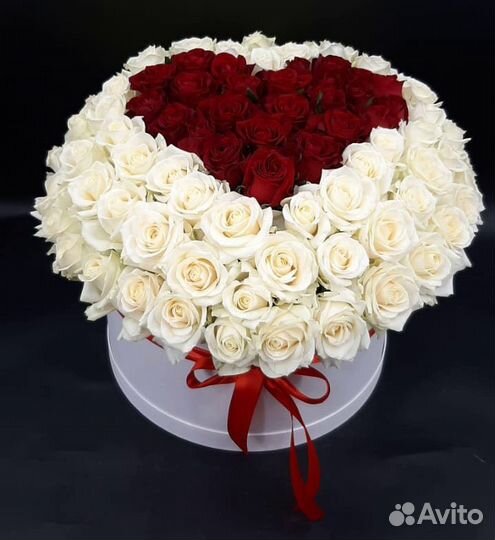 Букет Сердце 101 роза