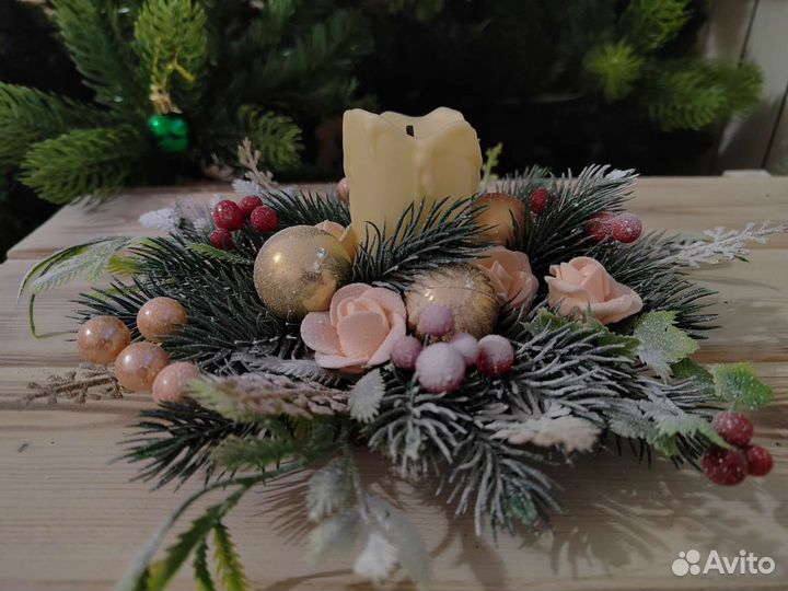 Подсвечник новогодний декоративный