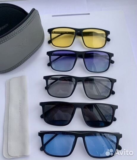 Очки emporio armani черные поляризационные