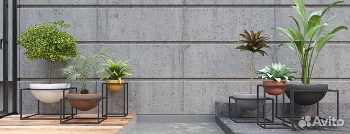 Кашпо из бетона в наличии и под заказ