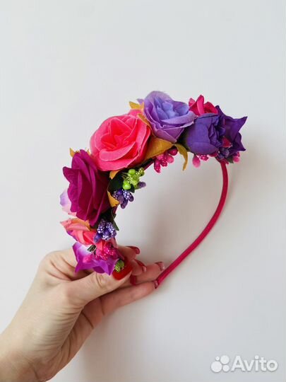 Ободок с цветами