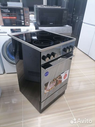 Новая плита hansa черная зеркальная гриль конвекци