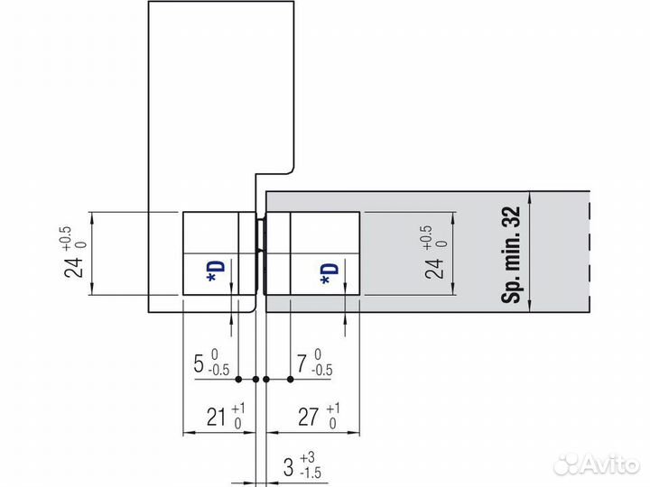 Скрытая петля Krona Koblenz Kombi Hybrid