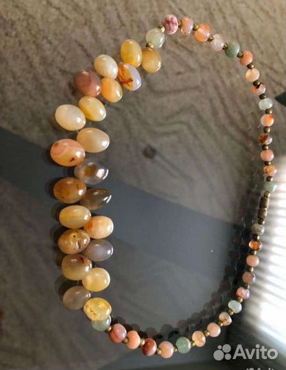 Бусы чокер из натуральных камней