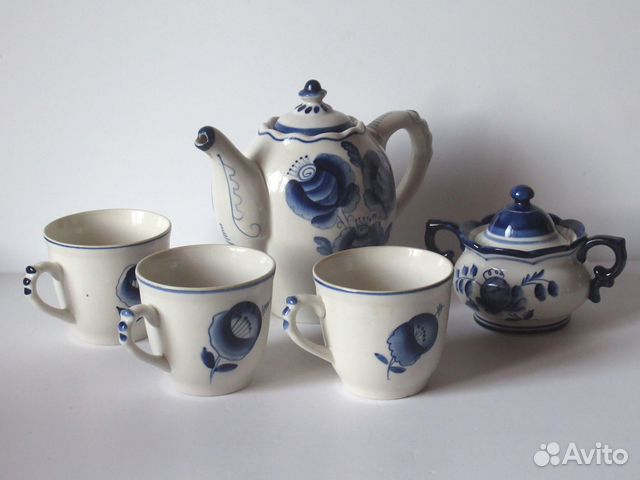 Чайный сервиз Гжель СССР