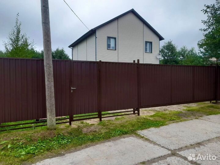 Забор из профнастила под ключ