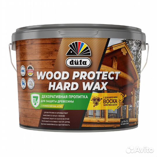 Антисептик Dufa Wood Protect Hard Wax декоративный