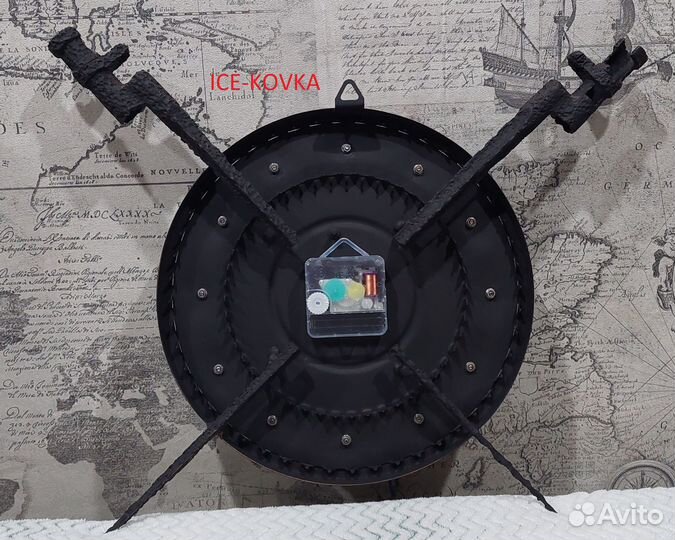 Антуражные настенные часы из штыков мосина царские