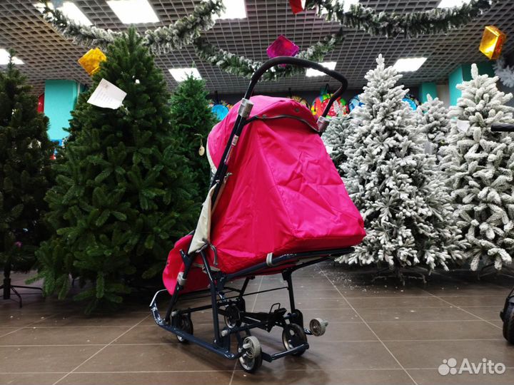 Санки Коляска Наши Детки 3 розовый