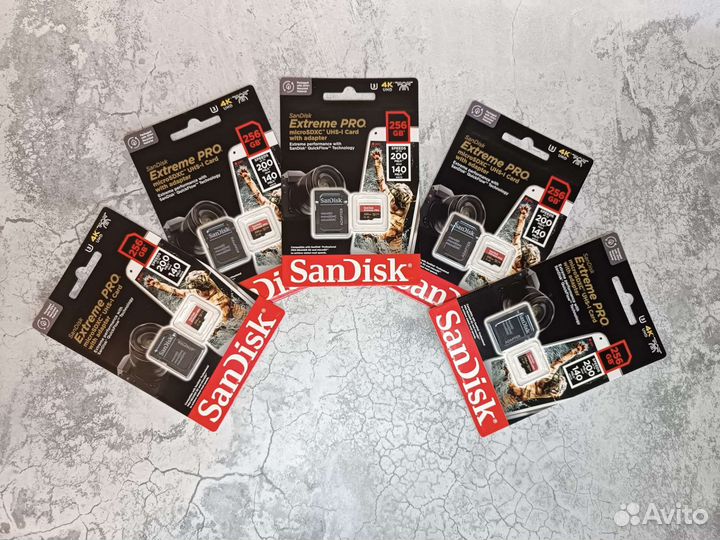 Карты памяти Sandisk Extreme Pro microsdxc -256gb