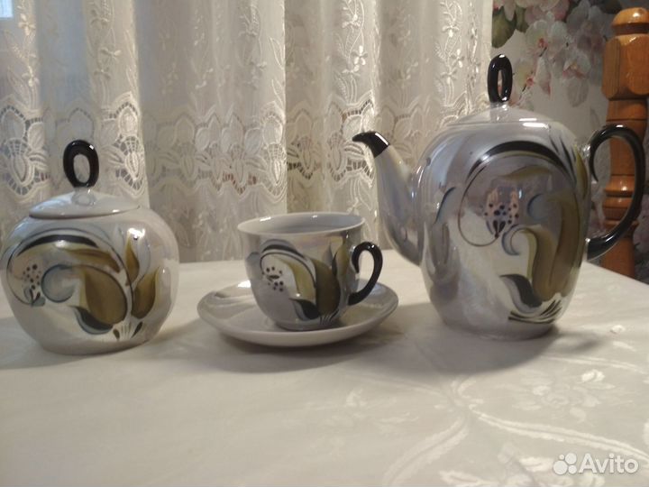 Сервиз чайный тонкий фарфор на 6 персон