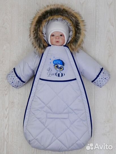 Зимний конверт на выписку