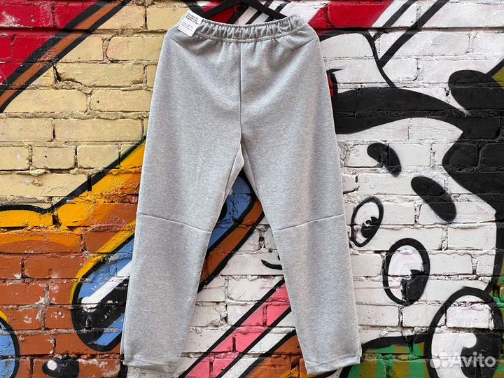 Straight Pants Nike Tech Fleece Grey